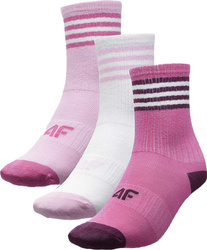Skarpety dla dziewczynki 4F F230 3P multikolor 4FJWAW23USOCF230 90S