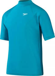 Dziecięce kąpielówki Speedo PRT SS RASH TOP JM aquarium/white rozmiar 13-14