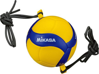 Piłka siatkowa Mikasa V300W-AT-TR z gumami żółto-niebieska