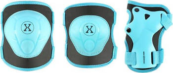 Zestaw ochraniaczy kolana łokcie nadgarstki na rolki deskorolkę hulajnogę Nils Extreme H704 niebieski rozmiar  M