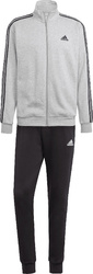 Dres męski adidas Basic 3-Stripes Fleece szaro-czarny IA3073
