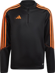 Bluza dla dzieci adidas Tiro 23 Club Training Top czarno-pomarańczowa HZ0186