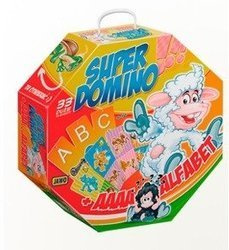 Gra SUPER DOMINO   ALFABET 2w1 nauka i zabawa