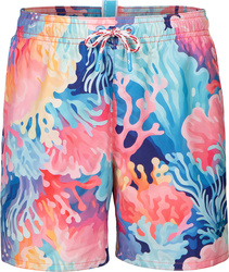 Dziecięce Szorty Boy's Arena Water Prints Beach Boxer Ao  racing red/bright white rozmiar 12-13