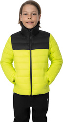 Kurtka puchowa dla chłopca 4F zielono-czarna 4FJSS23TDJAM077 45S