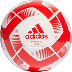 Piłka nożna adidas Starlancer Club Ball biało-czerwona IA0974