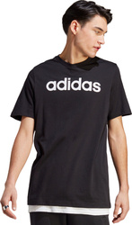 Koszulka męska adidas Essentials Single Jersey Linear Embroidered Logo Tee czarna IC9274