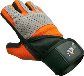 Rękawiczki kulturystyczne męskie Allright Pro pomarańczowe rozmiar XL