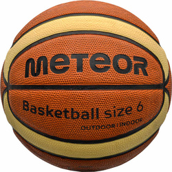 Piłka koszykowa Meteor Cellular 6 brązowo-kremowa 10101