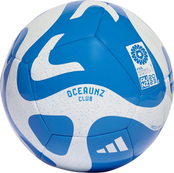 Piłka nożna adidas Oceaunz Club biało-niebieska HZ6933
