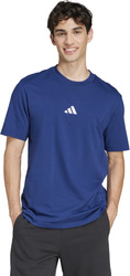 Koszulka męska adidas Essentials Small Logo Single Jersey niebieska JF1093