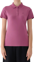 Koszulka damska polo 4F F554 różowa 4FWAW25TPTSF554 60S
