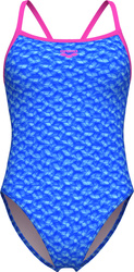 Damski Strój Kąpielowy Women's Arena Monogram Swimsuit Challeng  dress blues rozmiar 42