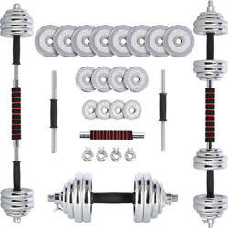 Sztangielki/sztanga w walizce stal chromowana HMS STC30 2x15 KG