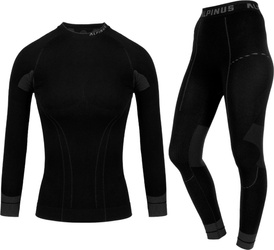 Bielizna termoaktywna damska Alpinus Base Layer Set czarno-szara GT18370