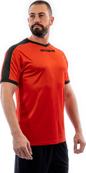 Koszulka Givova Revolution Interlock pomarańczowo-czarna MAC04 0110