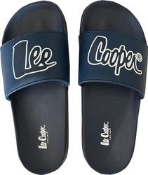 Klapki damskie Lee Cooper granatowo-białe LCW-24-42-2480LA