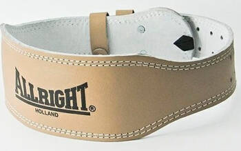 Pas kulturystyczny szeroki 10 cm skóra naturalna rozmiar M beżowy