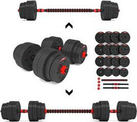 Sztanga gryf z obciążeniem sztangielki / hantle kompozyt HMS SGP40 40 kg