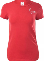 Damska koszulka bluzka z krótki rękawem bawełniana Huari Poland Fan rozmiar S