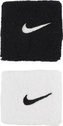Frotki na rękę Nike Swoosh Wristbands 2 szt. biało-czarne N1012405036OS