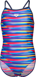 Dziecięcy Strój Kąpielowy Girl's Arena Racing Stripe Swimsuit Ligh dress blues rozmiar 14-15