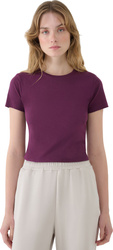 Koszulka damska 4F F1995 ciemny fiolet 4FWSS25TTSHF1995 50S