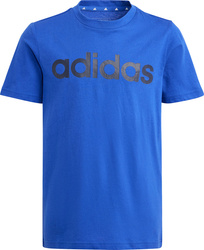 Koszulka dla dzieci adidas Essentials Linear Logo Cotton Tee niebieska IB4090