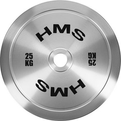 Talerz olimpijski bumper obciążeniestalowy kalibrowany 25 kg HMS TOS250