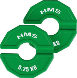 Talerz obciążenie na sztagę gryf na sprzęt do treningu siłowego i fitness typu nakładka 2 x 0.25 kg HMS TSN25