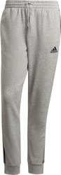 Spodnie męskie adidas Essentials Tapered Cuff 3 Stripes szare GK8889