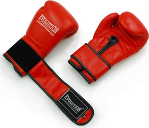 Rękawice bokserskie Evolution profesjonalne ze skóry naturalnej PRO RB-1510,1514 czerwone