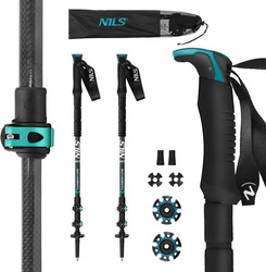 Kijki trekkingowe Nils Carbon TK8607 regulowane 65-135cm