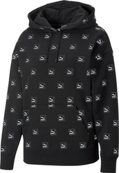 Bluza damska Puma Brand Love AOP Hoodie FL czarna 535706 01