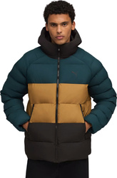 Kurtka męska Puma Mono Hooded zielono-brązowo-czarna 688367 75