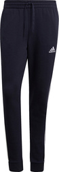 Spodnie męskie adidas Essentials Fleece Tapered Cuff 3-Band Pants granatowe GK8823