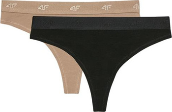 Majtki damskie stringi 4F F031 2-pak multikolor 4FWMM00UPTSF031 90S