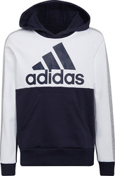 Bluza dla dzieci adidas Colorblock Fleece biało-granatowa HC5659