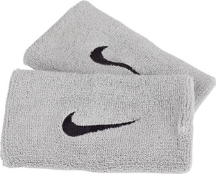 Frotka na rękę szeroka Nike Swoosh Doublewide szara 2szt NN05078