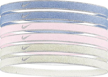 Opaski na włosy Nike 6 szt. Swoosh Sport metalic-fioletowa, różowa, żółta N1002008511OS