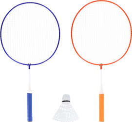 Zestaw rakietek do badmintona 2 sztuki   lotki junior Nils NRZ052 steel