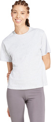 Koszulka damska adidas Essentials Small Logo Cotton jasnoszary melanż JC5945
