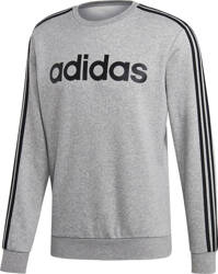 Bluza męska adidas Essentials 3 Stripes Crewneck Fleece szara EI4902