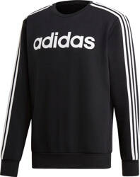 Bluza męska adidas Essentials 3S Crew FL czarna DQ3084