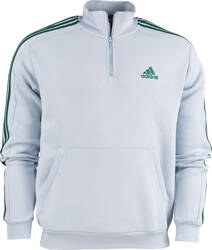 Bluza męska adidas Essentials Fleece 3-Stripes 1/4-Zip błękitna IJ8909