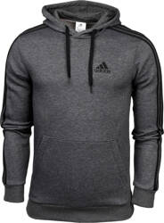 Bluza męska adidas Essentials Fleece 3-Stripes Hoodie ciemnoszara GK9082