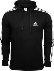 Bluza męska adidas Essentials Fleece 3-Stripes Hoodie czarna GK9072