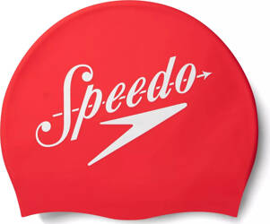 Czepek silikonowy Speedo SLOGAN PRT CAP AU speedo red/white
