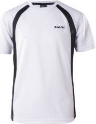 Dziecięca koszulka treningowa z krótkim rękawem Hi-tec Maven JRB biało-czarna rozmiar 140cm