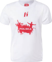 Dziecięca koszulka z krótkim rękawem Huari Poland Fan Kids white/racing red rozmiar 116